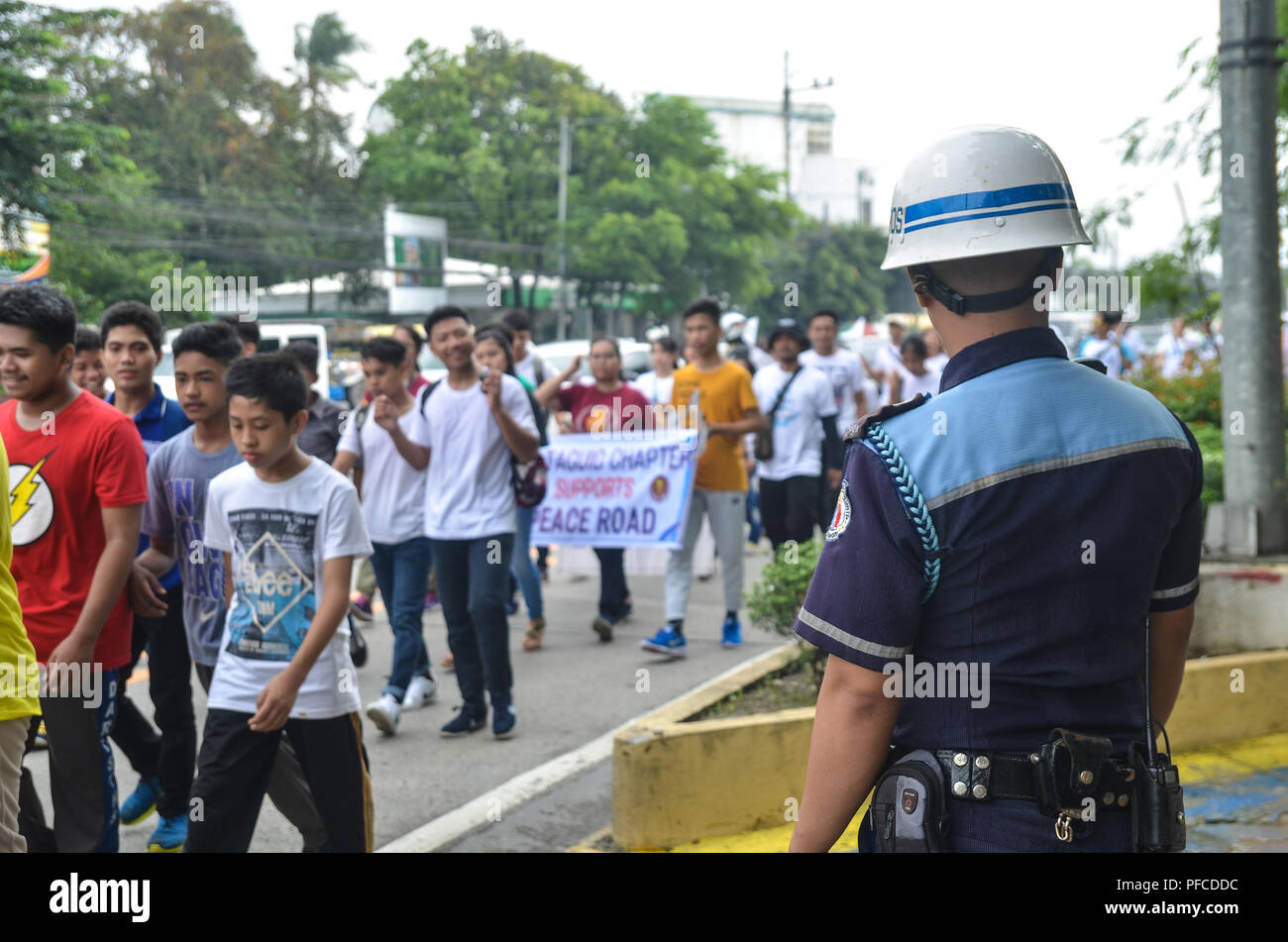 Quezon City, Philippines. 20th Aug, 2018. Traffic enforcers, Department