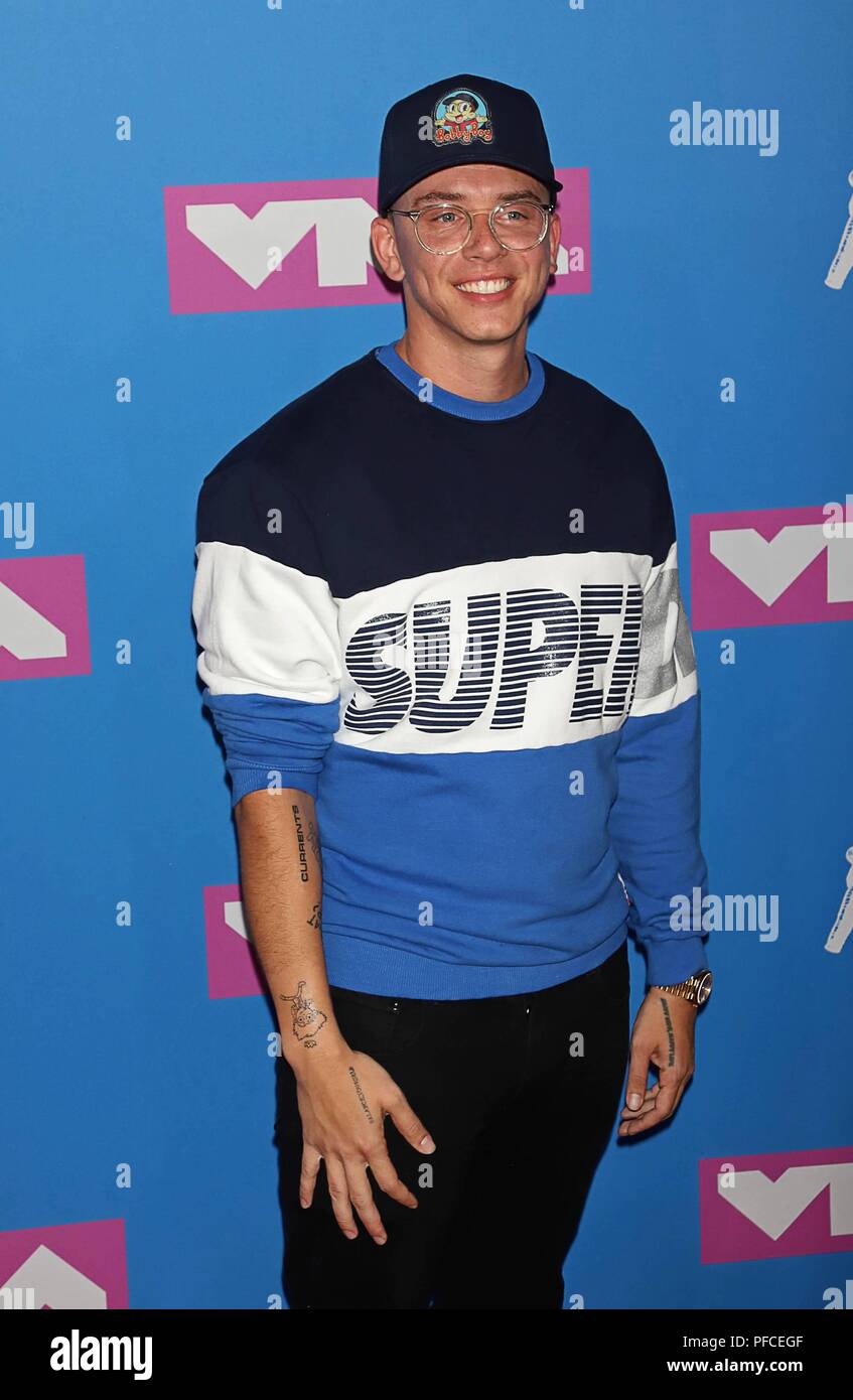 Inglewood, United States Of America. 20th Aug, 2018. Logic arrives at the 2018 MTV Video Music Awards, VMAs, at Radio City Music Hall in New York City, USA, on 20 August 2018. | usage worldwide Credit: dpa/Alamy Live News Stock Photo