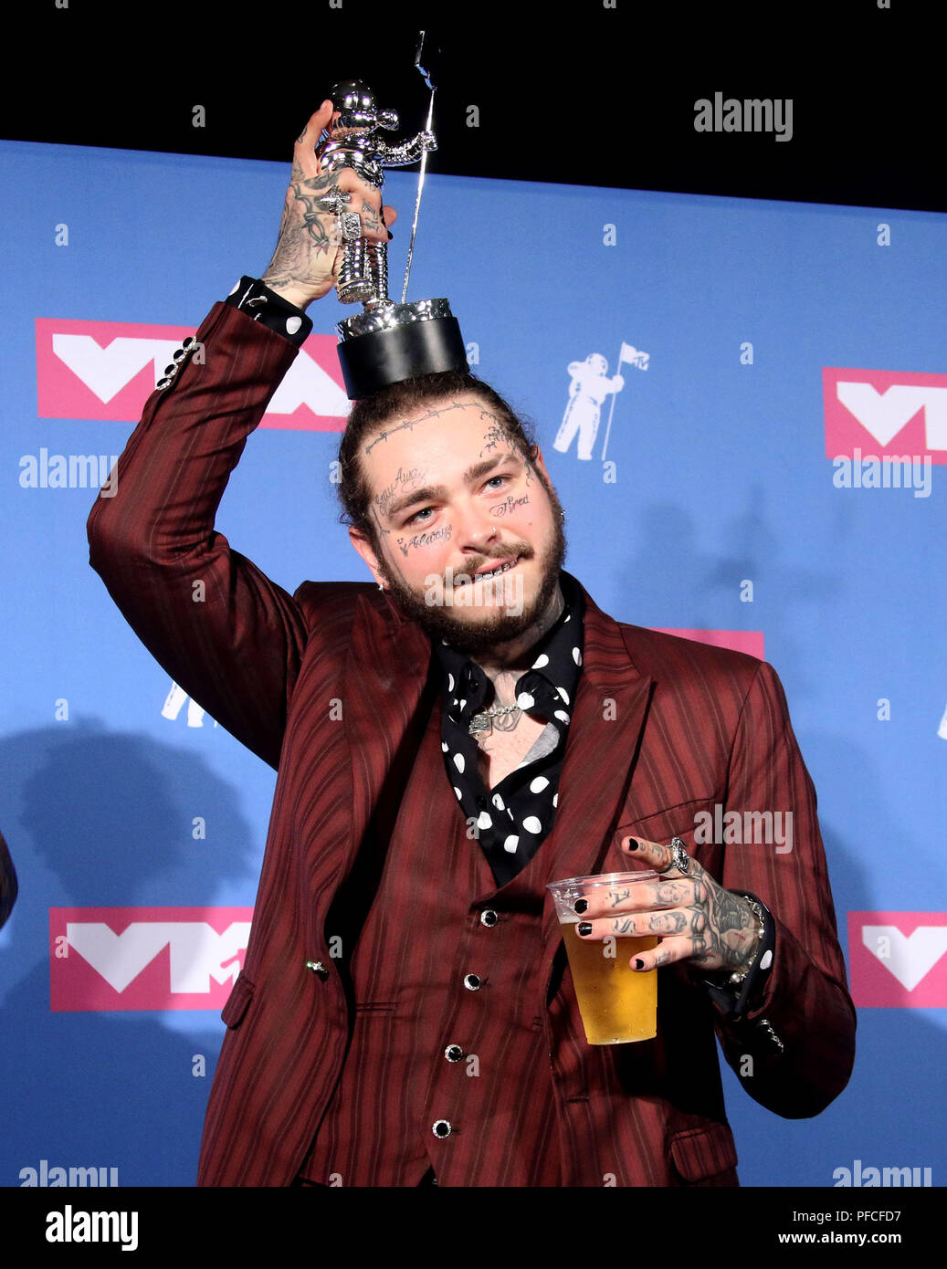 New York City, New York, USA. 20th Aug, 2018. Hip hop artist POST