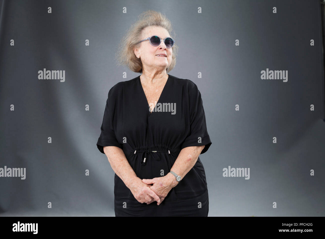 Edinburgh, UK. 21st August, 2018. Lyndall Gordon is a British-based South African born academic writer, known for her literary biographies. Pictured at the Edinburgh International Book Festival. Edinburgh, Scotland.  Picture by Gary Doak / Alamy Live News Stock Photo