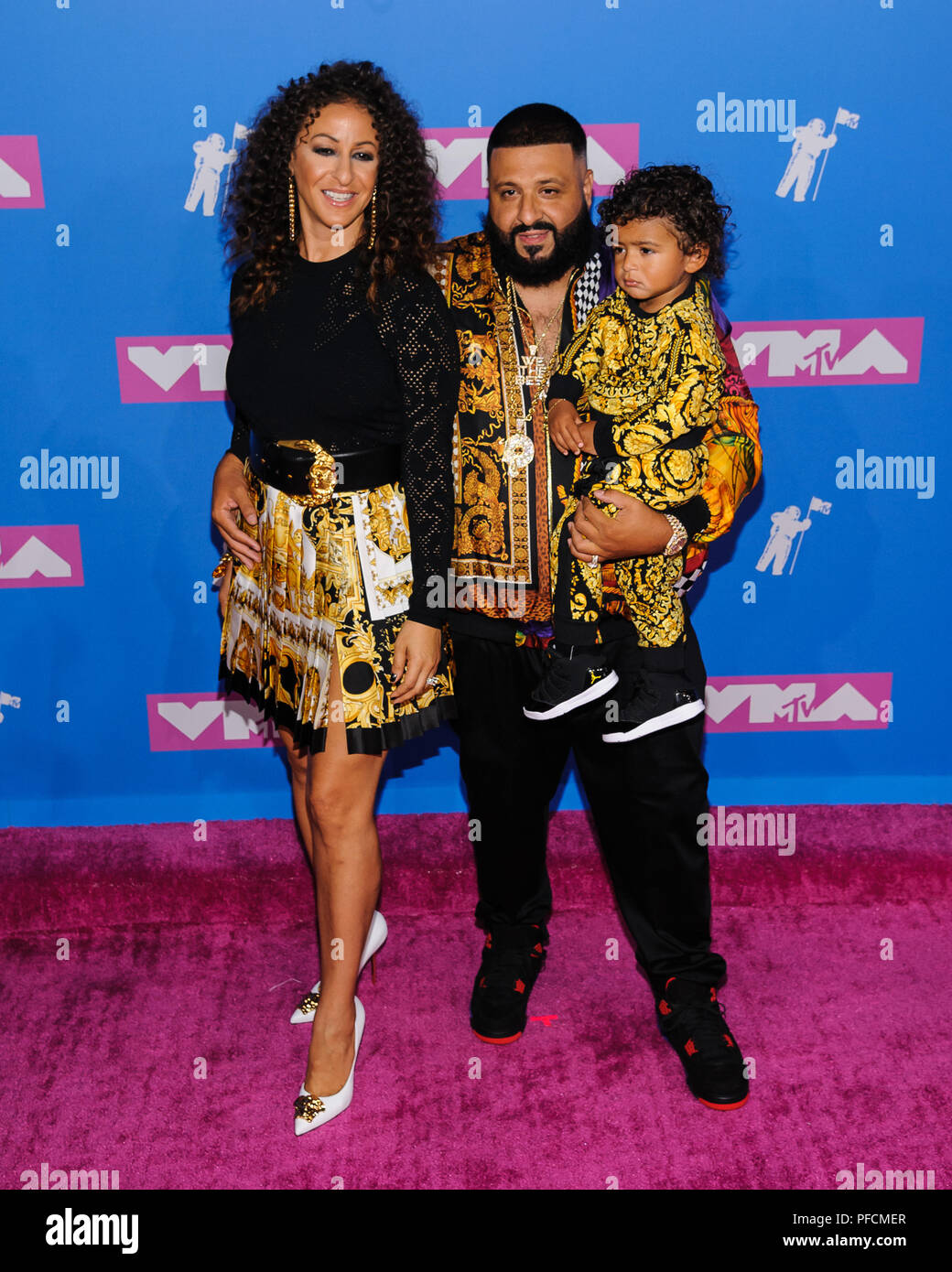 New York, New York, USA. 20th Aug, 2018. DJ Khaled and family at the 2018 MTV Video Music Awards at Radio City Music Hall. Credit: Mario Santoro/AdMedia/ZUMA Wire/Alamy Live News Stock Photo