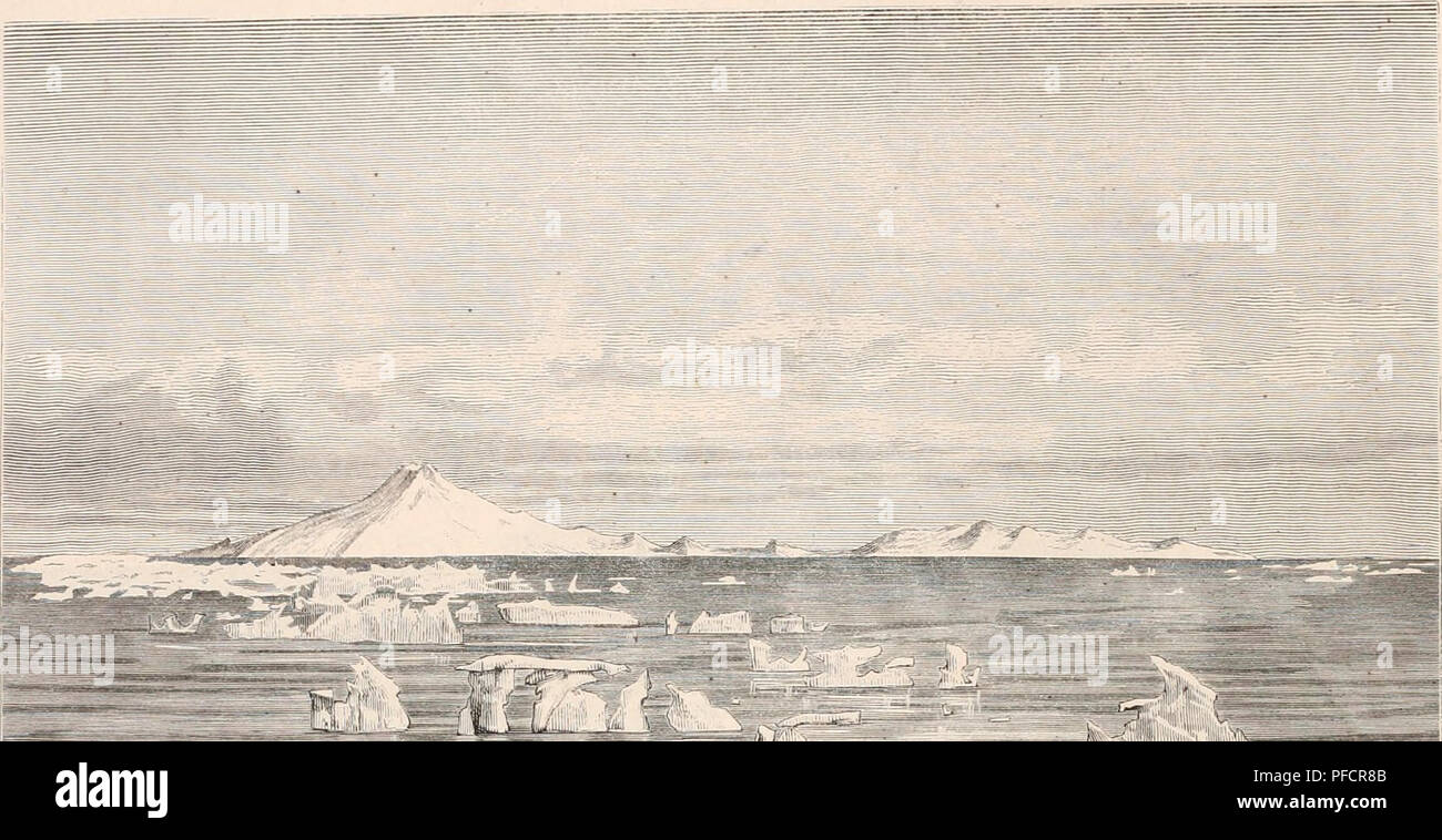 Den Norske Nordhavs-expedition, 1876-1878. Scientific expeditions; Marine  animals -- Norwegian Sea; Marine animals -- Arctic regions; Norwegian Sea.  16. Fig. Jan Mayen i Vinterdragt, fra Nordvest. â Winter View of Jan