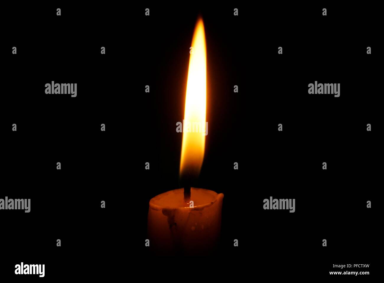 a burning candle Stock Photo Alamy
