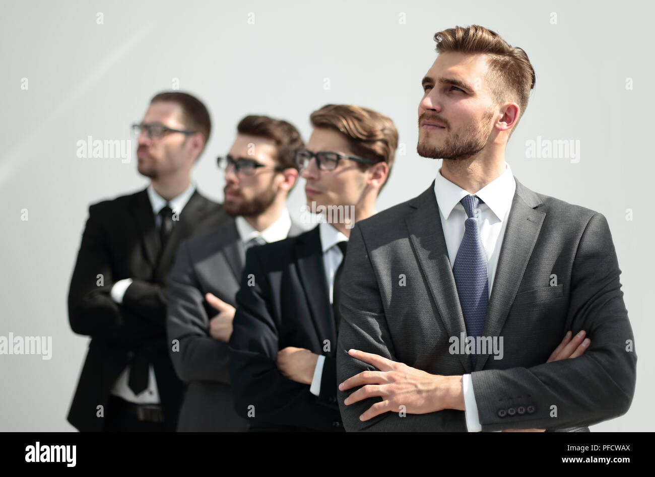 group of serious business people standing in a row Stock Photo - Alamy
