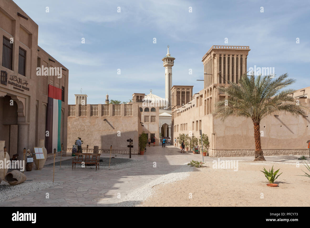 Al Fahidi Historical Neighbourhood Also Known As Al Bastakiya In Dubai United Arab Emirates Stock Photo Alamy
