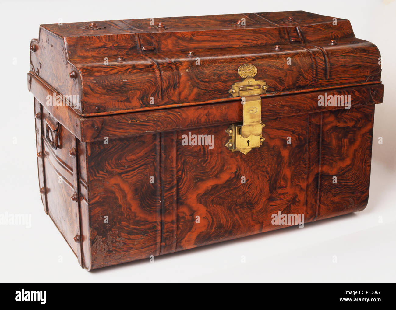wooden chest with lock