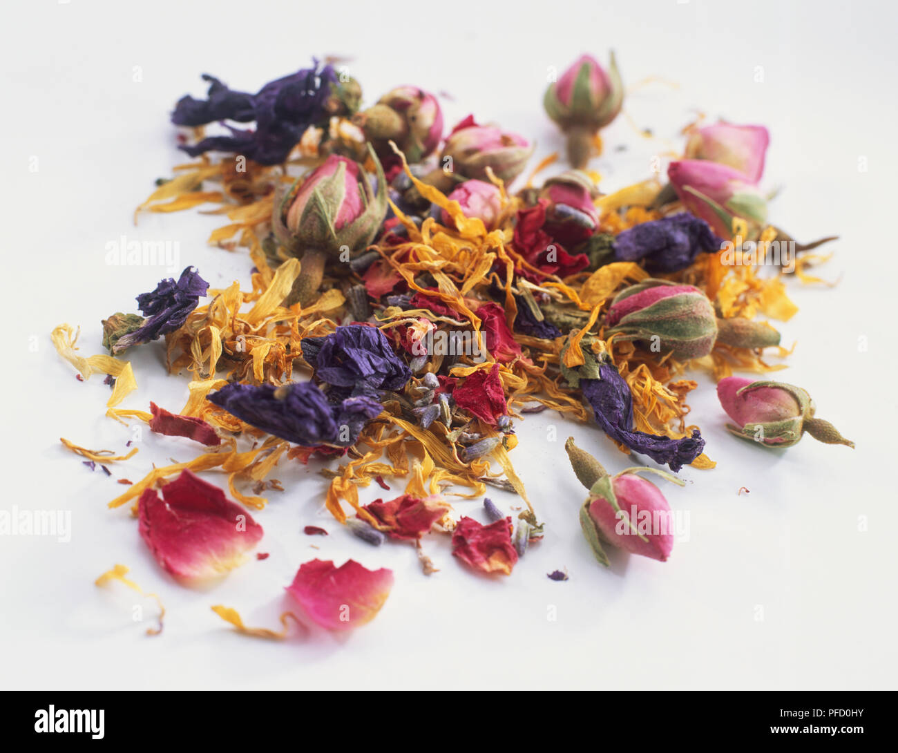 Crushed mixed dried flower petals Stock Photo - Alamy