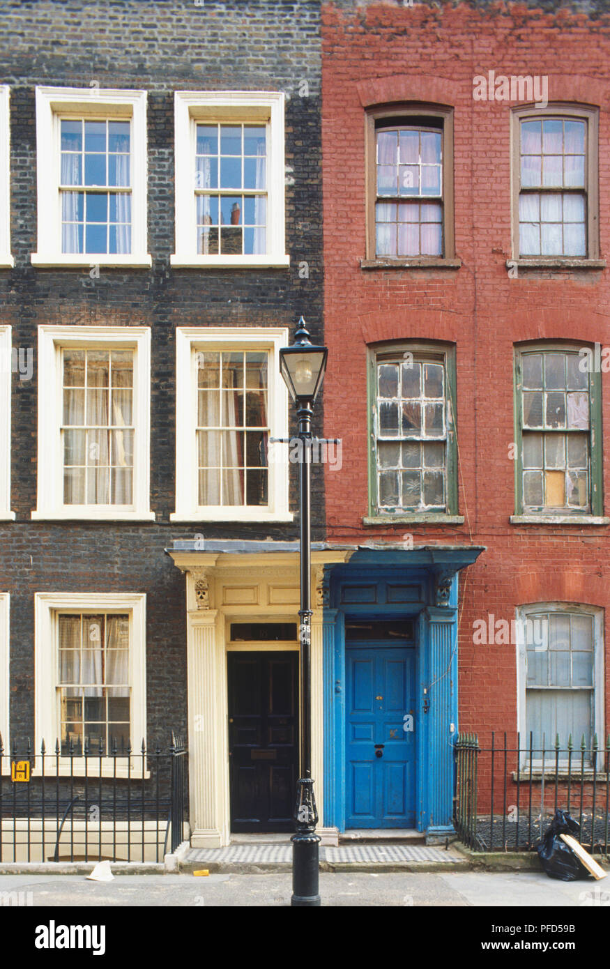 Europe, Great Britain, England, London, Spitalfields, Fournier Street, 18th-century facades Stock Photo