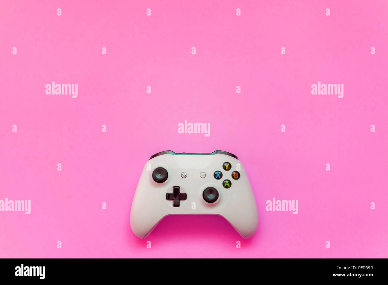 SAINTPETERSBURG, RUSSIA APRIL 13, 2018 White joystick xbox one s