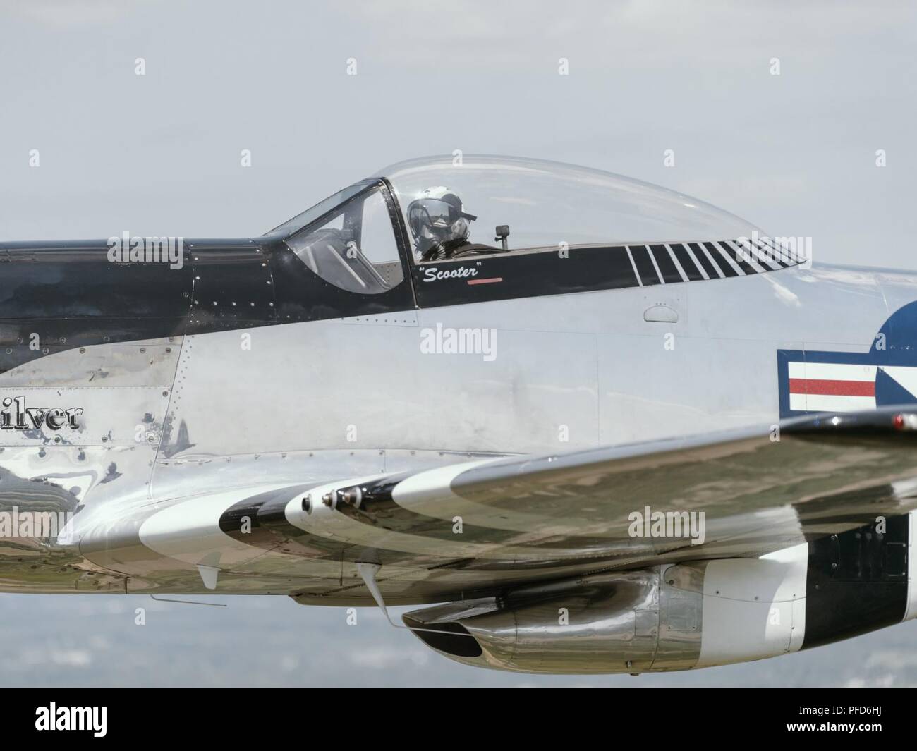 A North American P 51 Mustang Flies As Part Of A Heritage Flight In Support Of Air Force Reserve Week Niagara Falls N Y June 7 18 The Two Planes Dating Back To World