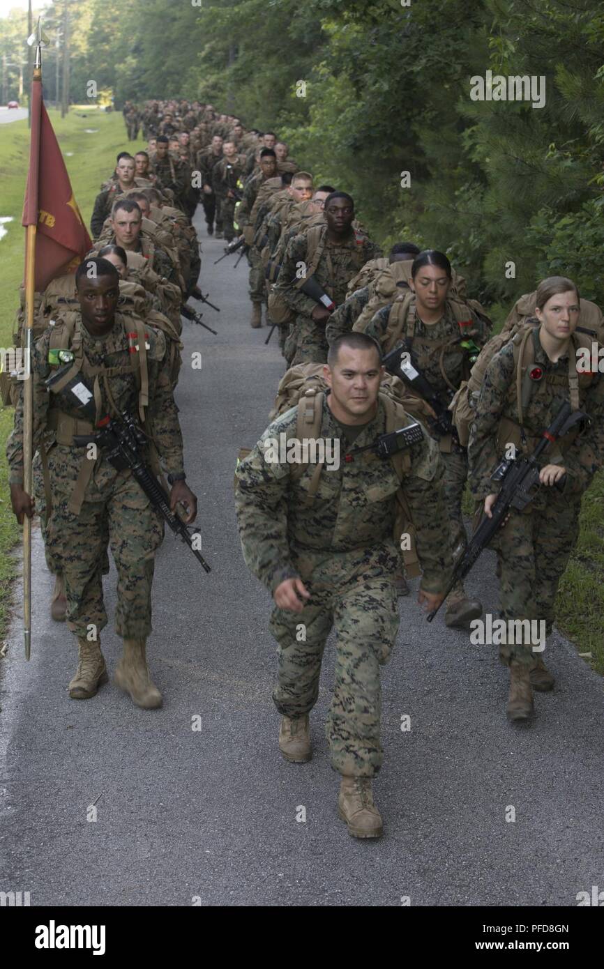 U.S. Marines assigned to Hotel Company, Marine Combat Training (MCT