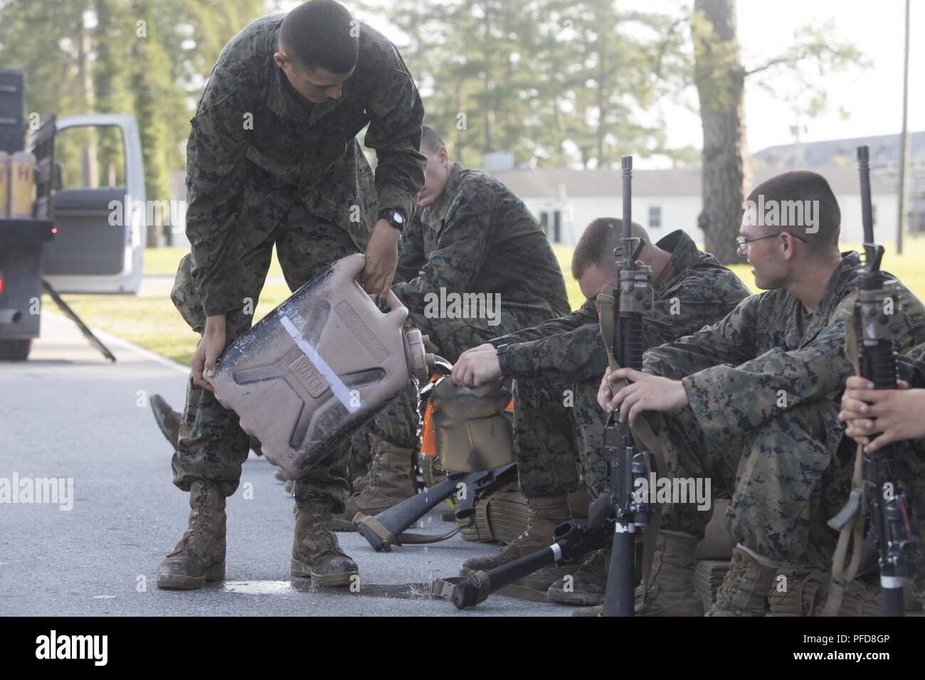 U.S. Marines assigned to Hotel Company, Marine Combat Training (MCT