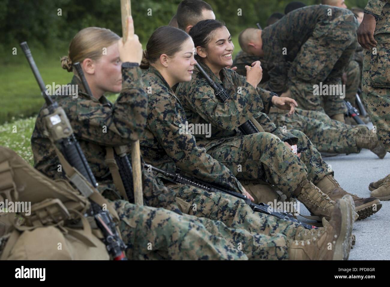 U.S. Marines assigned to Hotel Company, Marine Combat Training (MCT