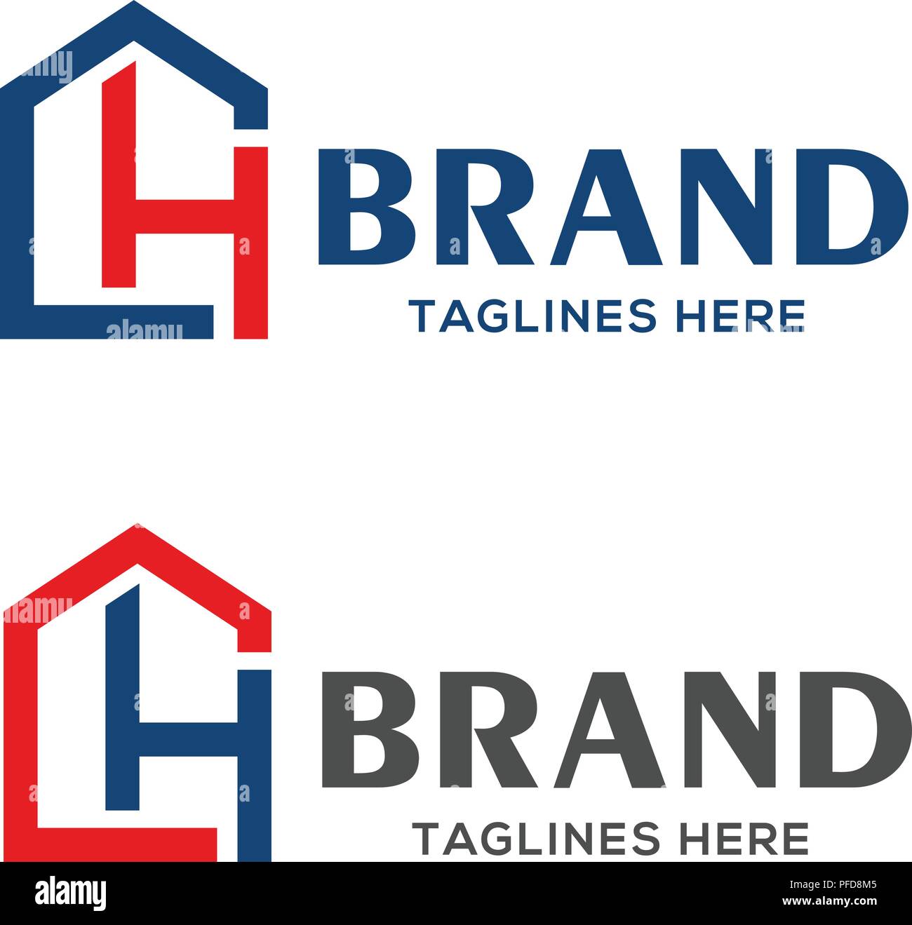 letter CH real estate logo, Real estate logo concept illustration