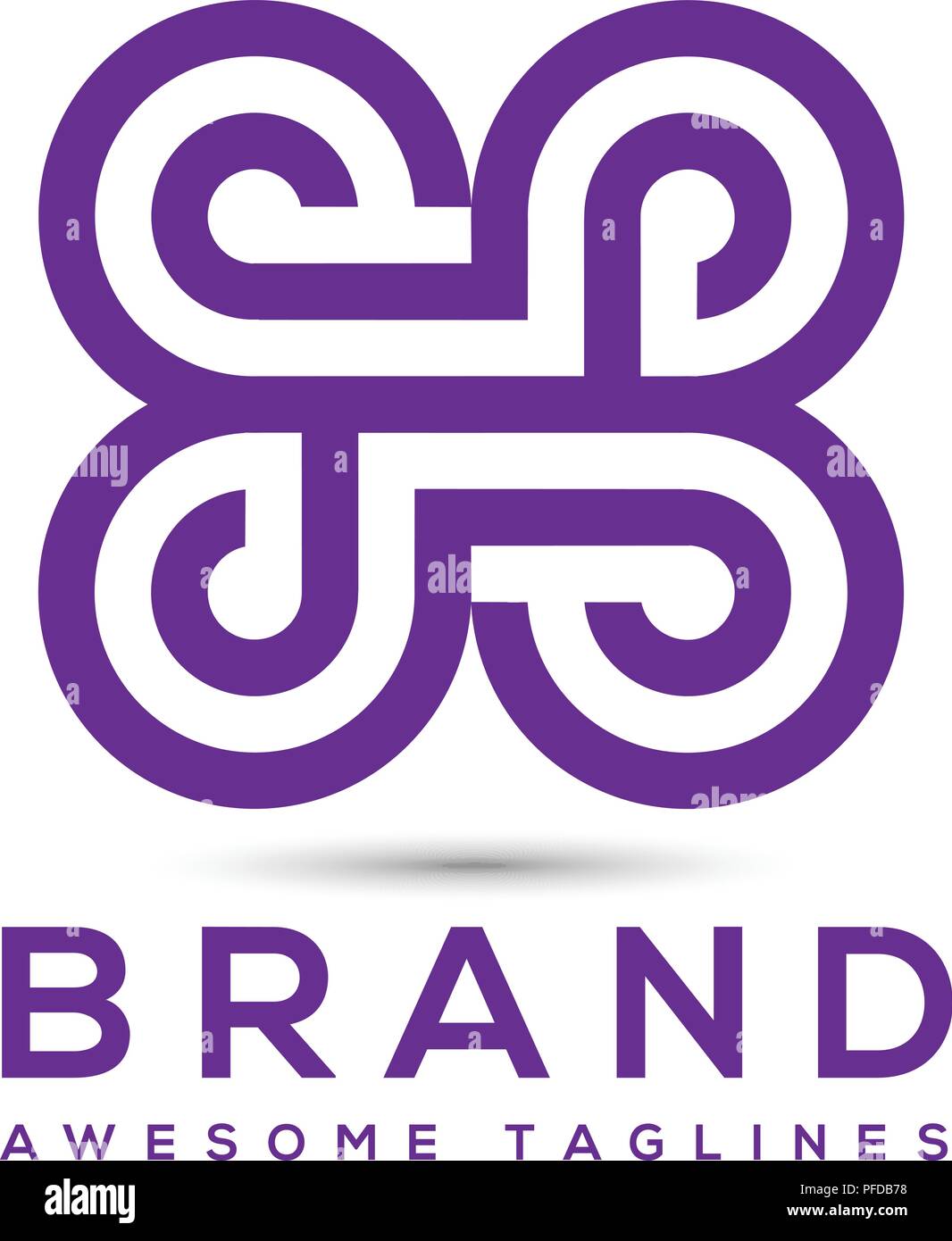 abstract lines Letter H logo design template elements Stock Vector