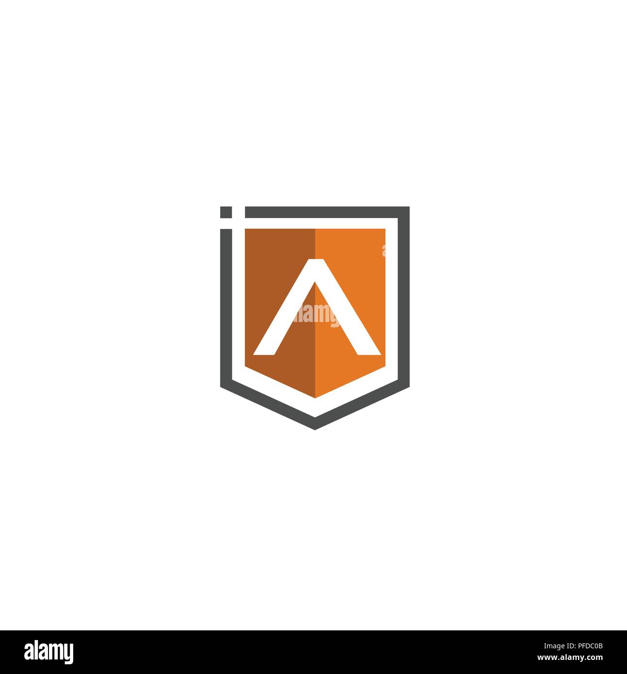 Letter A Shield logo abstract tech style logo, created shield with ...