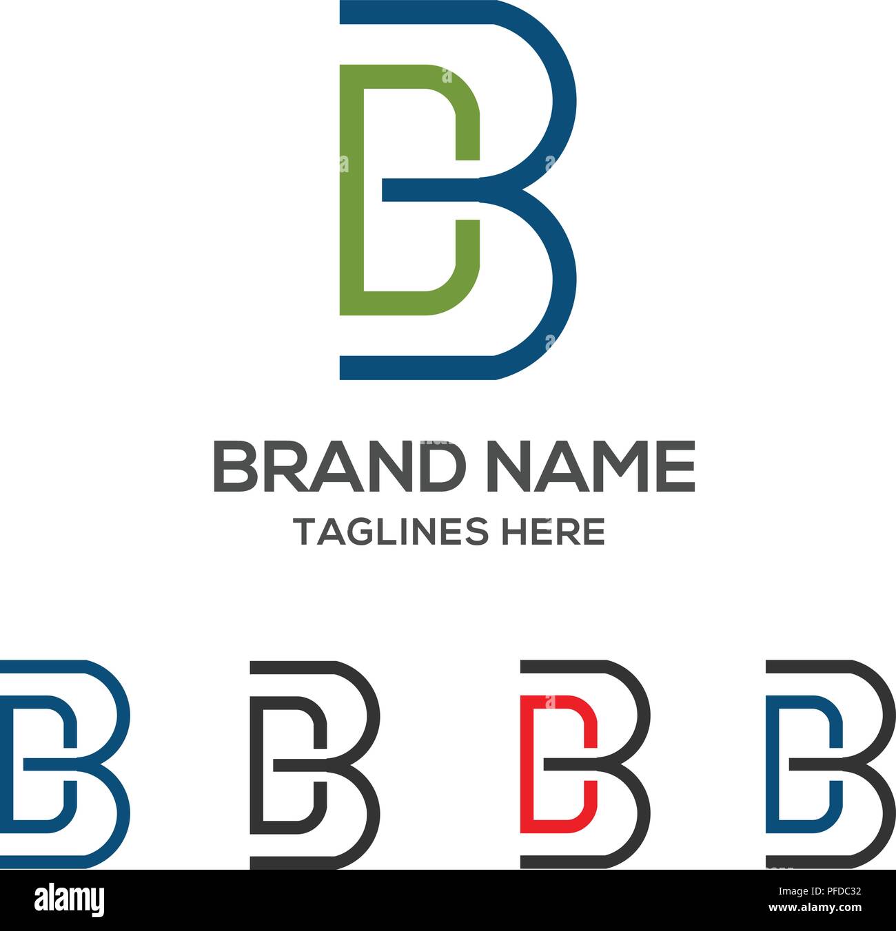 DB letter logo design vector illustration template, B letter logo vector, letter D and B logo