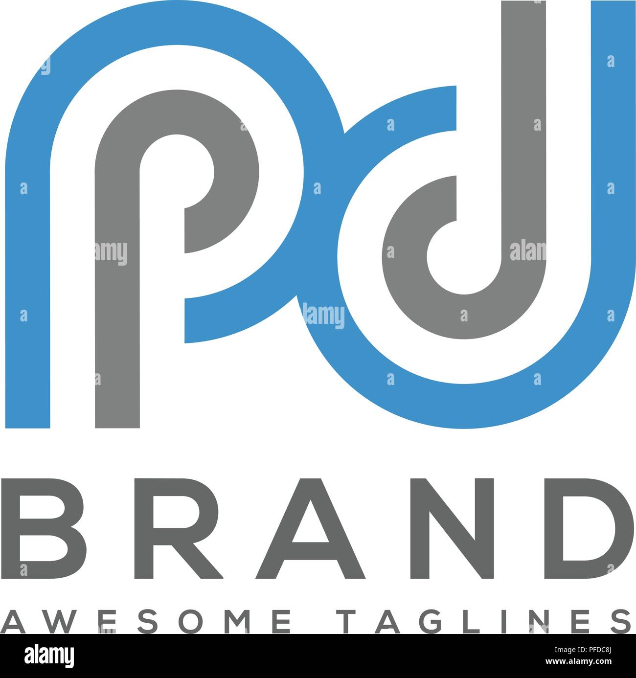 Pd letter logo hi-res stock photography and images - Alamy