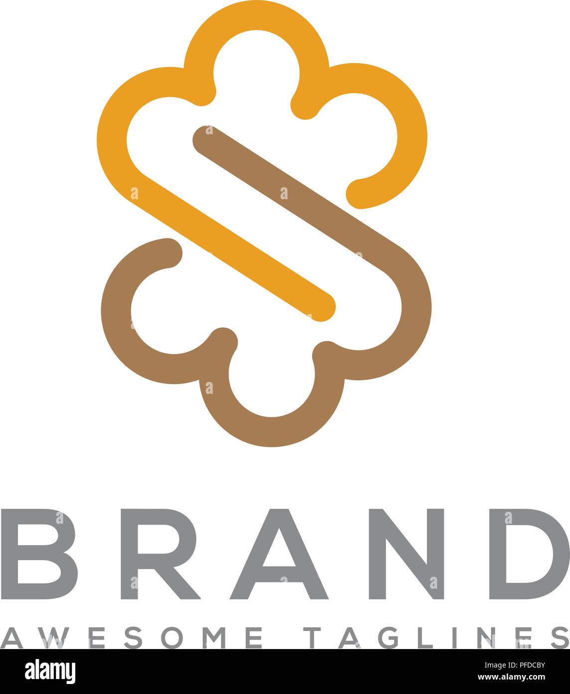 Infinity cloud letter s logo design vector, Cloud letter s logo template. Stock Vector