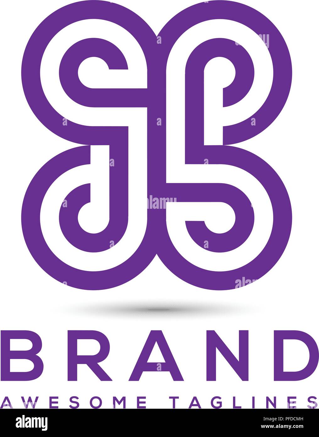 abstract Letter SB logo design template elements. abstract letter SB.Business corporate letter 