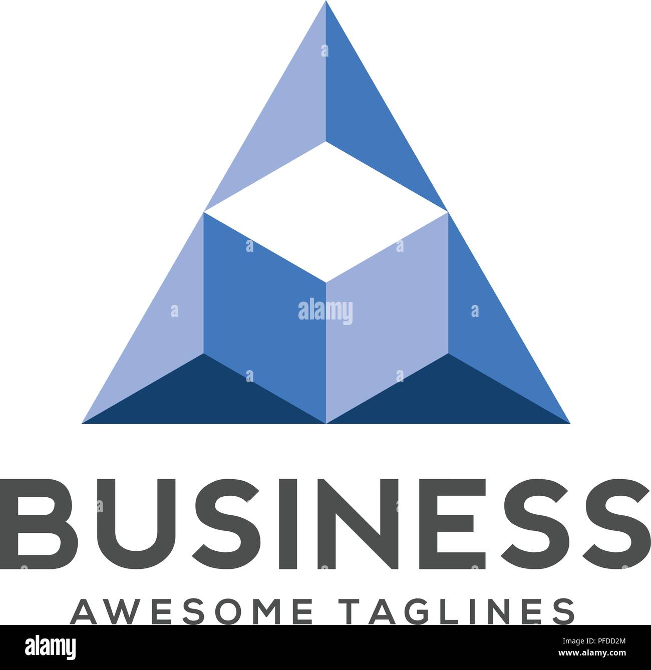 Abstract Triangle And 3d Square Vector Logo Concept Illustration Pyramid Triangle Logo Financial Stability Concept Logo Sign Geometric Logo Sign V Stock Vector Image Art Alamy