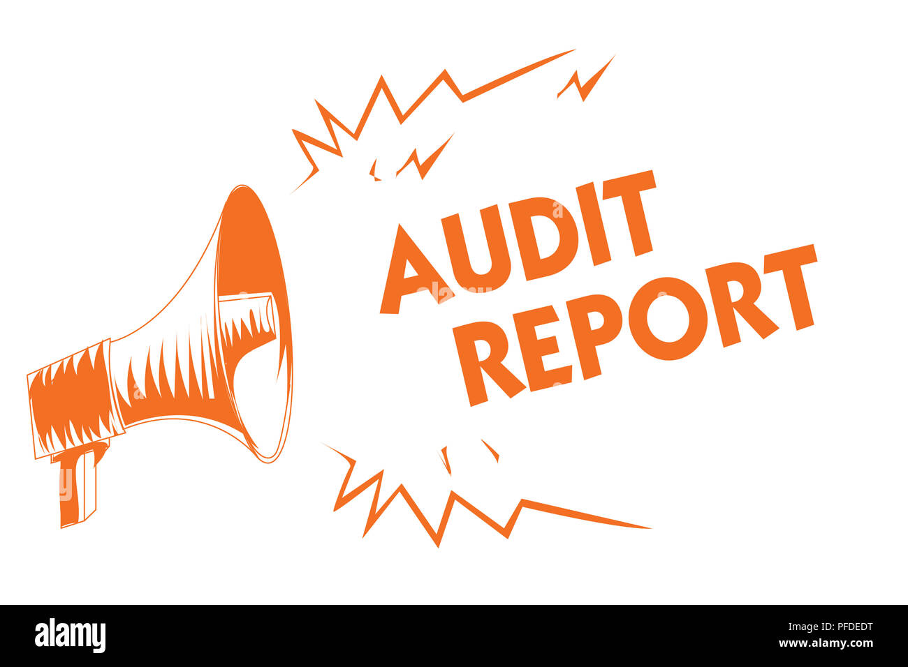 Text sign showing Audit Report. Conceptual photo An appraisal of ...