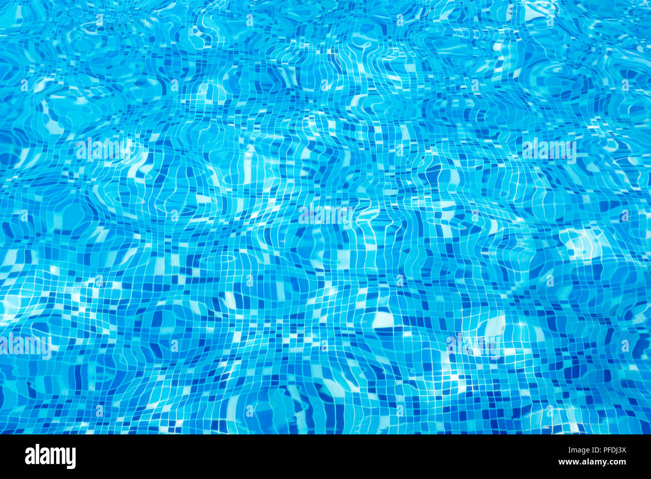 Blue Mosaic Tiles under the water, swimming pool, blue pool background ...