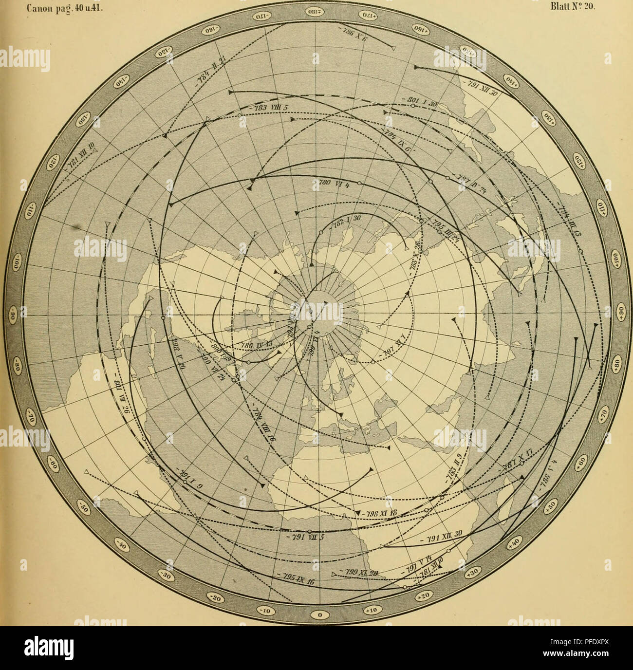 . Denkschriften - Österreichische Akademie der Wissenschaften. . totale ri/ißfö'rnü(fe ( Sonnaifmsleridss. ringr-totale J A Jufpangspunkl o MUagspunkt eoerit. • Milternachtspunkt ^ Vntcrgangspankt Denkschriften d.Kais. Akad.d.Wiss.matliiialurw.Classc LH Bd. LithuDruck ikkHof-u Staatsdruckerei.. Please note that these images are extracted from scanned page images that may have been digitally enhanced for readability - coloration and appearance of these illustrations may not perfectly resemble the original work.. Akademie der Wissenschaften in Wien. Mathematisch-Naturwissenschaftliche Klasse. Wi Stock Photo