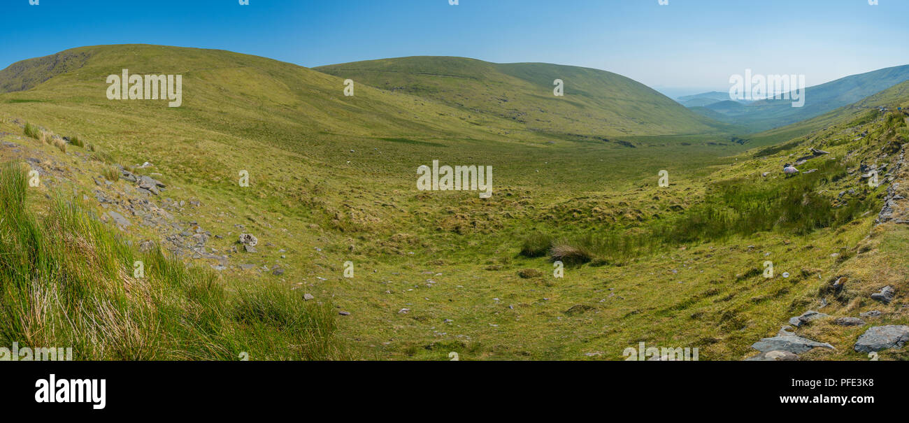 Panorama of the irish countryside July of 2018 near the ring of Kerry. Stock Photo