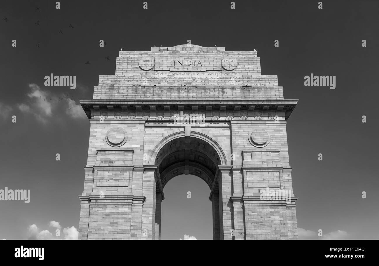 New Delhi , India- September 08, 2014 A Top View Of India Gate Under