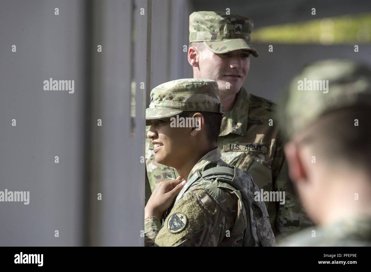 Soldiers assigned to the 109th Transportation Company, 17th Combat Sustainment Support Battalion