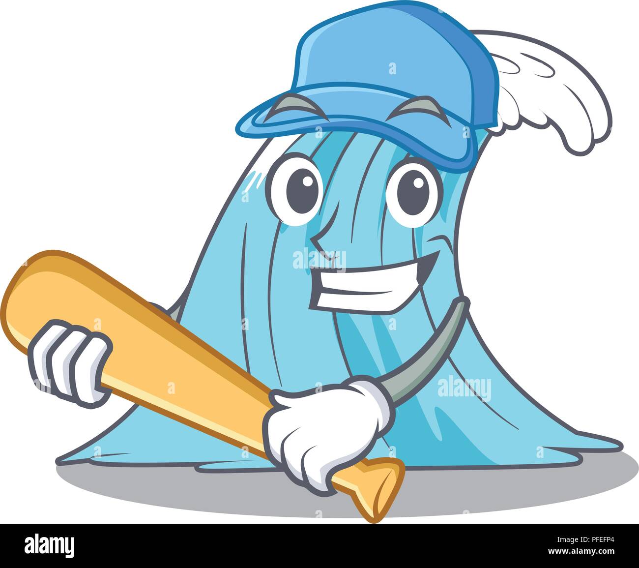 Playing baseball wave character cartoon style Stock Vector Image & Art