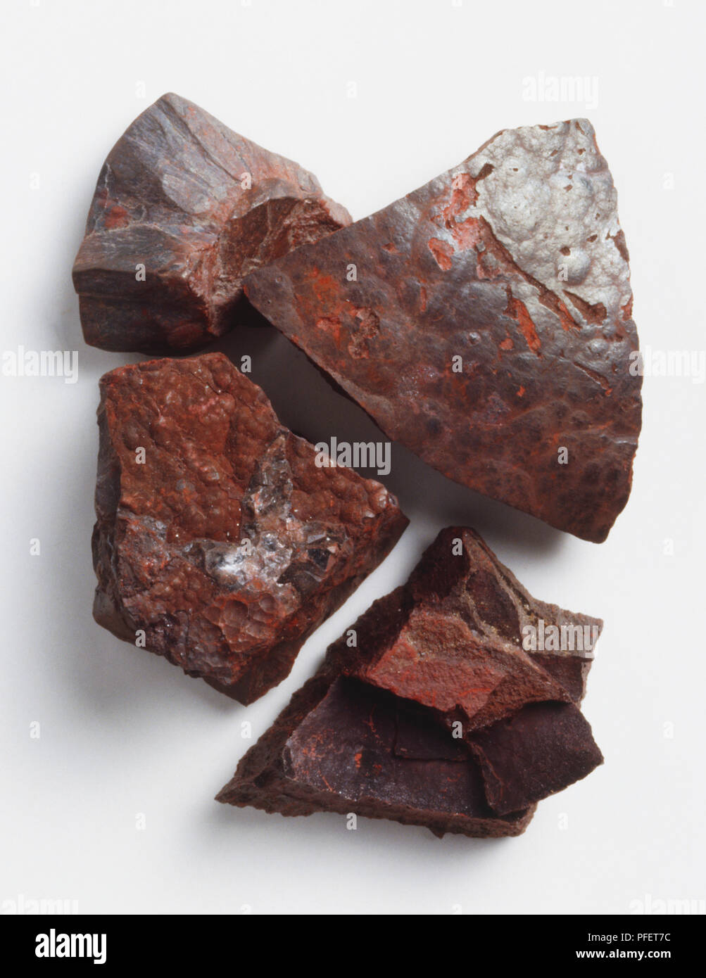 Pieces of iron ore, close up Stock Photo