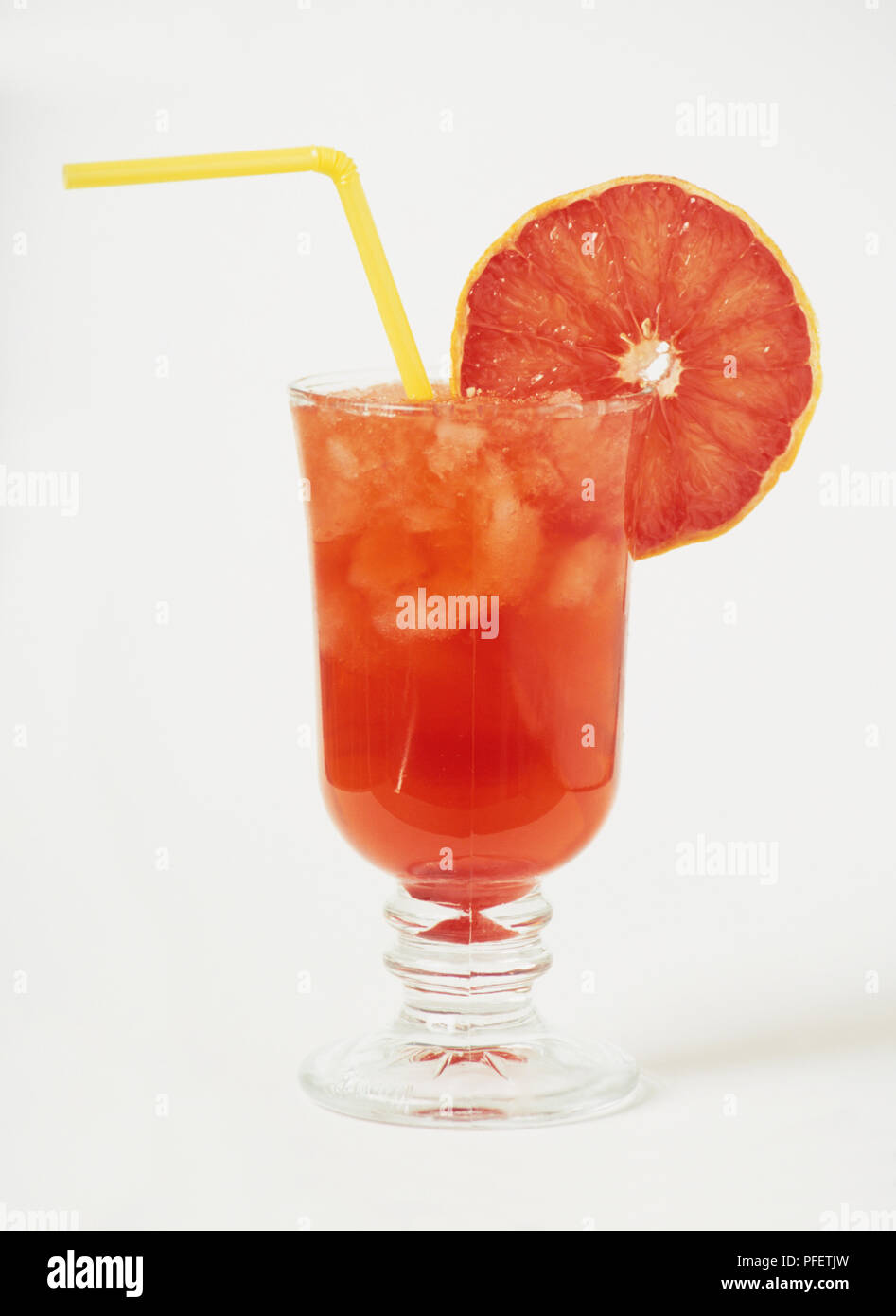 Mint Julep, New Orleans cocktail served with yellow straw and pink