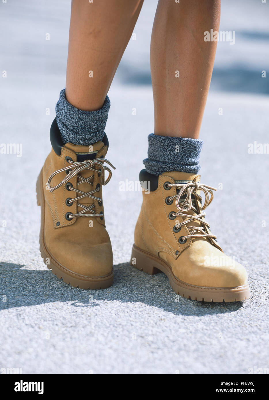beige walking boots