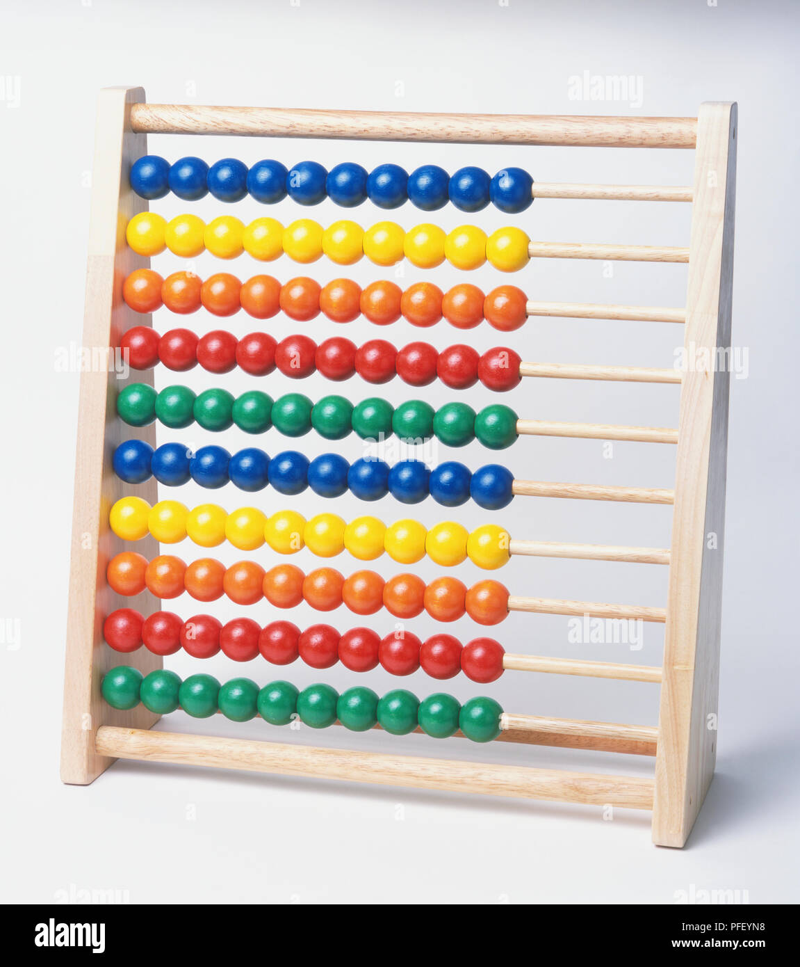 Multi-coloured wooden abacus Stock Photo