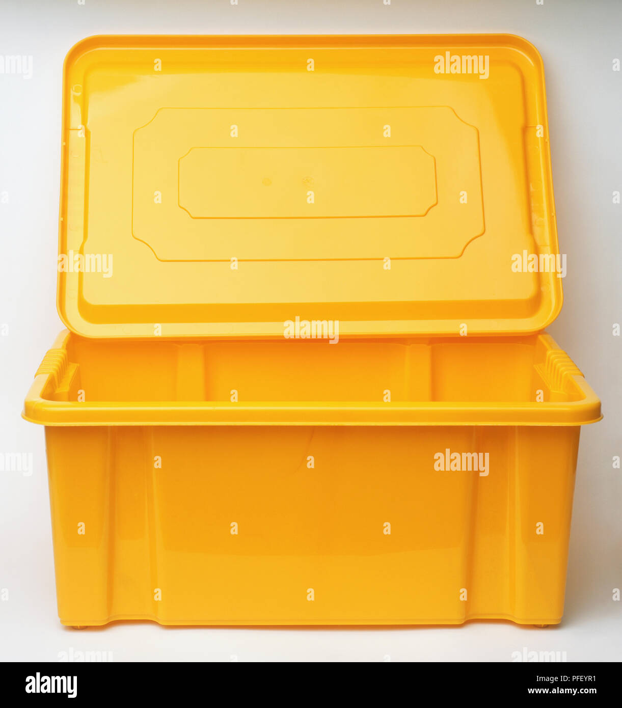 Download Yellow Plastic Container Lid Open Stock Photo 216073397 Alamy PSD Mockup Templates