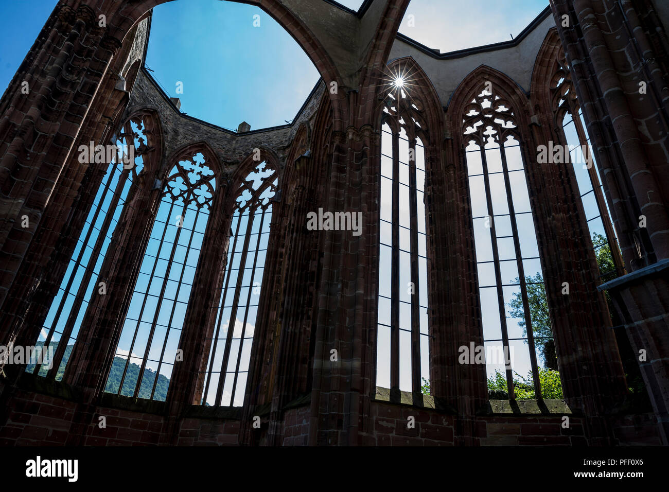 A detail of the Wernerkapelle in Bacharach, Germany. Stock Photo