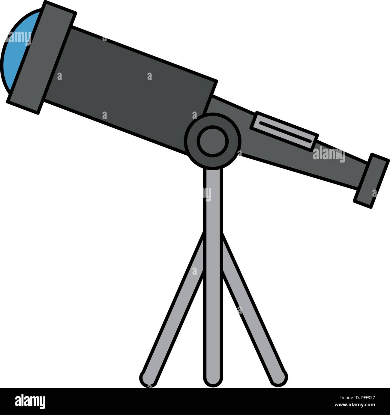 telescope device isolated icon Stock Vector