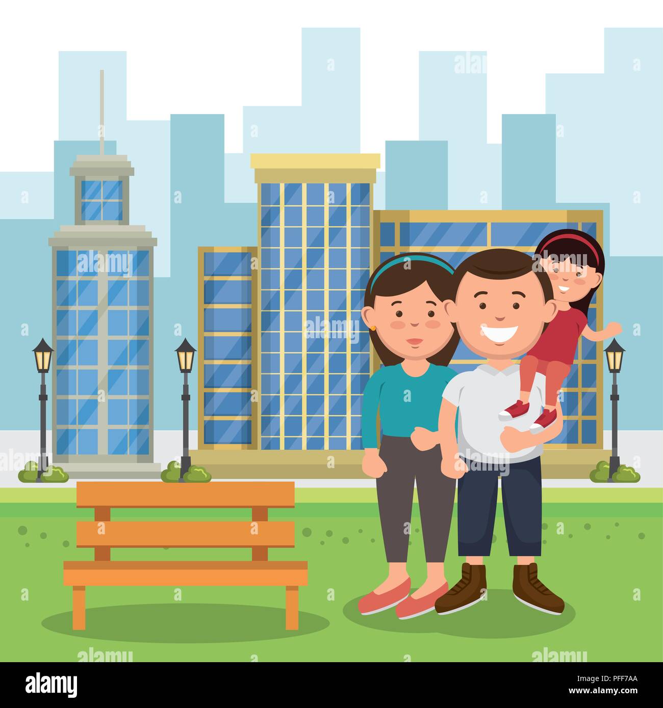 family members on the park Stock Vector Image & Art - Alamy