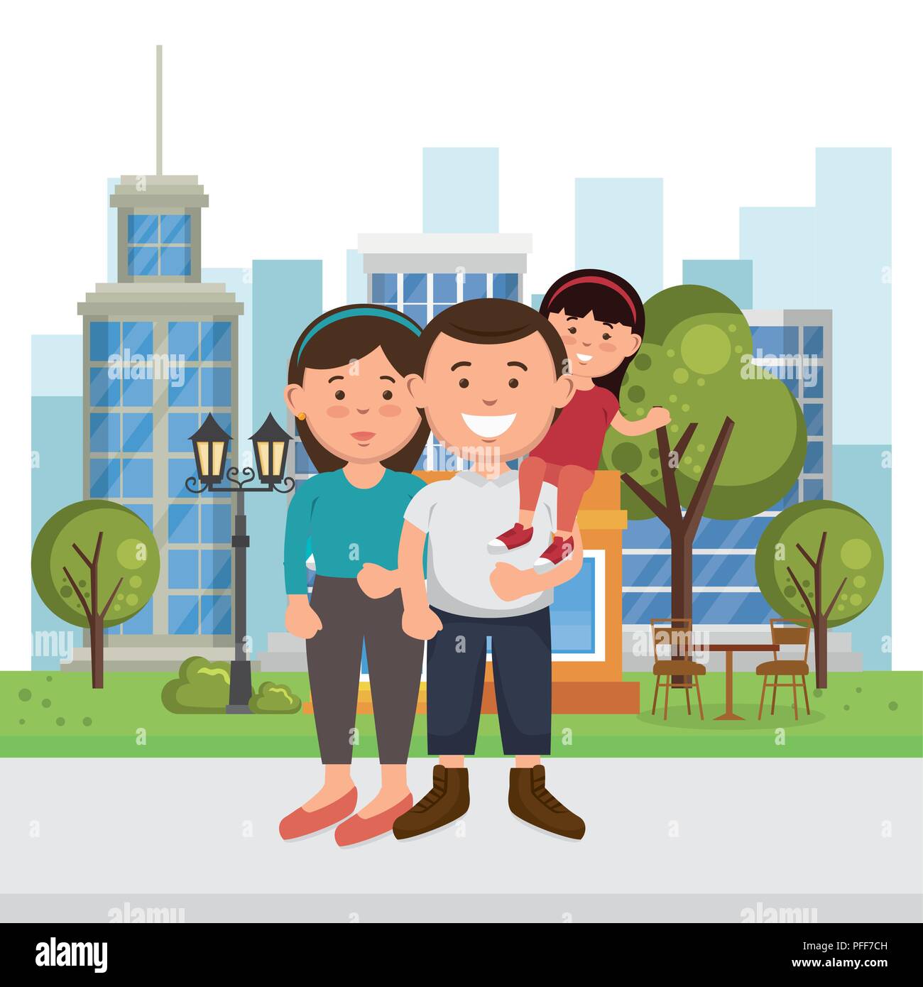 family members on the park Stock Vector Image & Art - Alamy