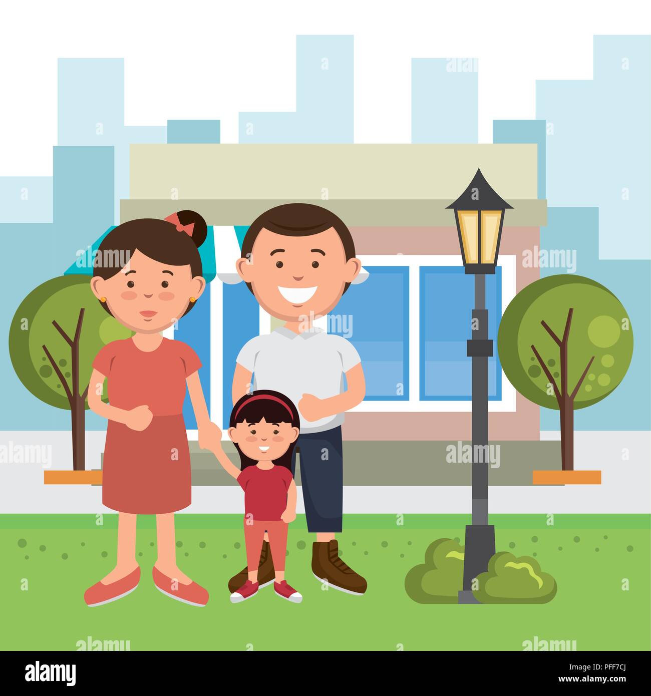 family members on the park Stock Vector Image & Art - Alamy