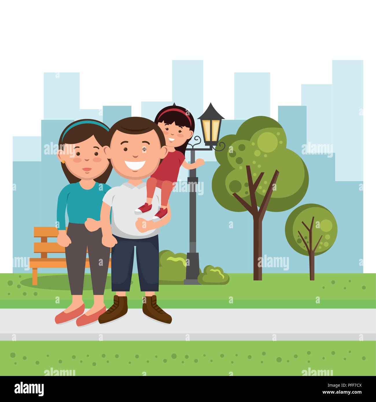 family members on the park Stock Vector Image & Art - Alamy