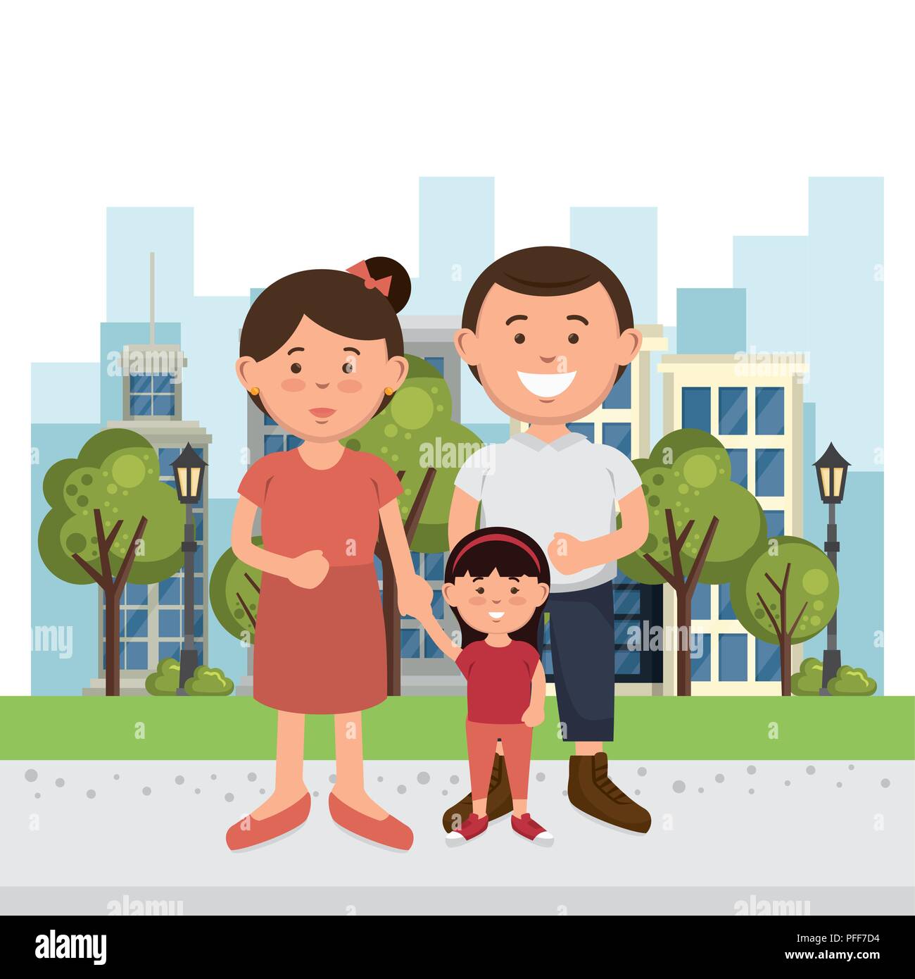 family members on the park Stock Vector Image & Art - Alamy