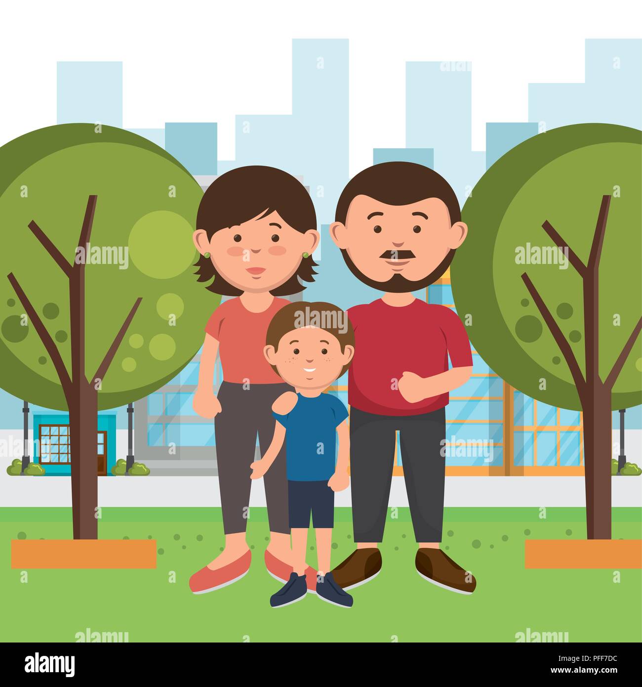 family members on the park Stock Vector Image & Art - Alamy