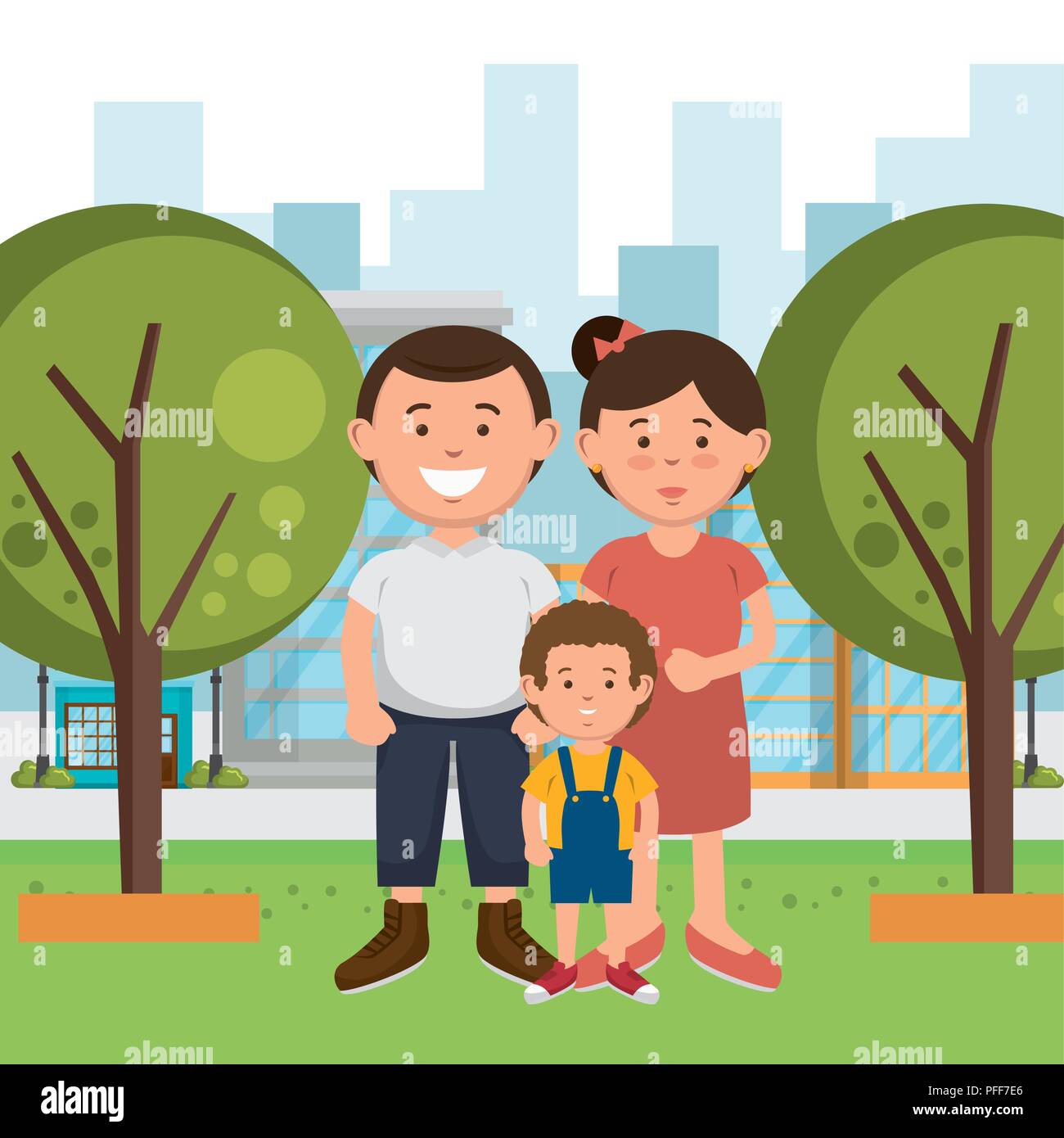 family members on the park Stock Vector Image & Art - Alamy