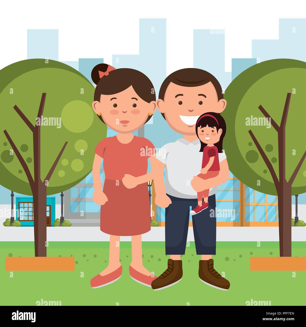 family members on the park Stock Vector Image & Art - Alamy
