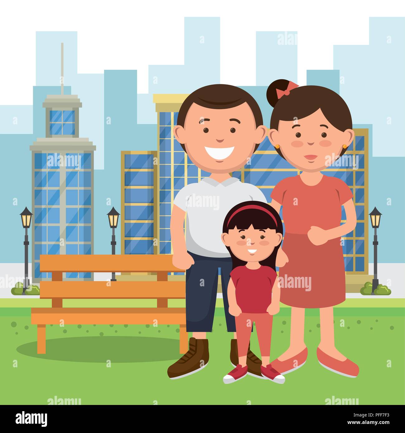 family members on the park Stock Vector Image & Art - Alamy