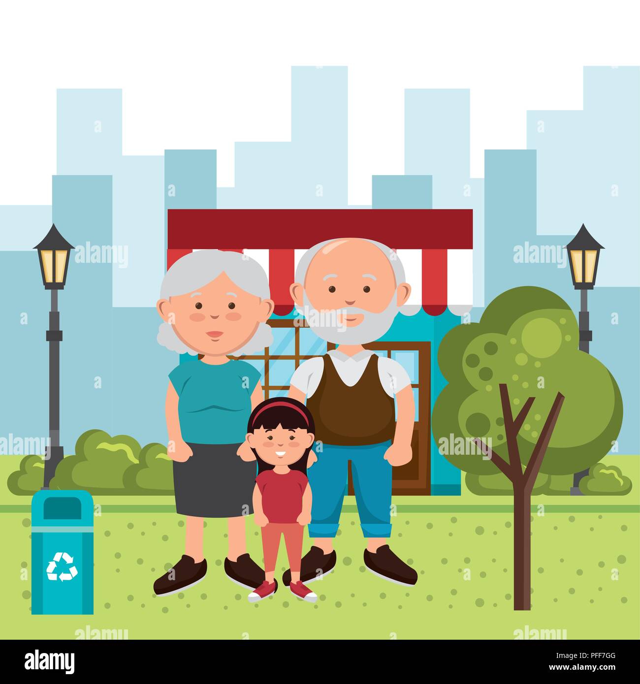 family members on the park Stock Vector Image & Art - Alamy