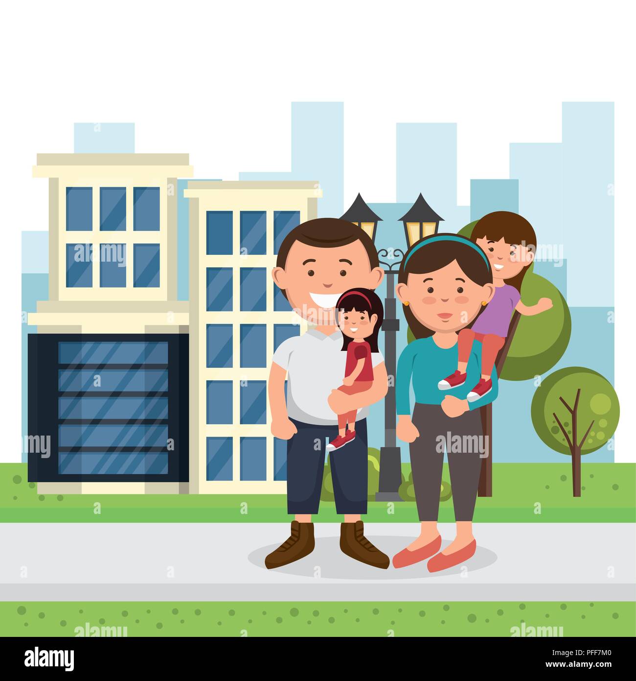 family members on the park Stock Vector Image & Art - Alamy